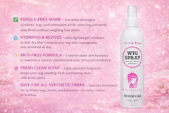 Nicole & Alyssa wig shampoo bottle close-up demonstrating gentle soak use