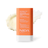 NIDA sun stick front packaging showing compact SPF 50 benefits