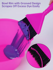 NiHome rim teeth detail demonstrating scraper edge to reduce dye waste and keep brushes clean