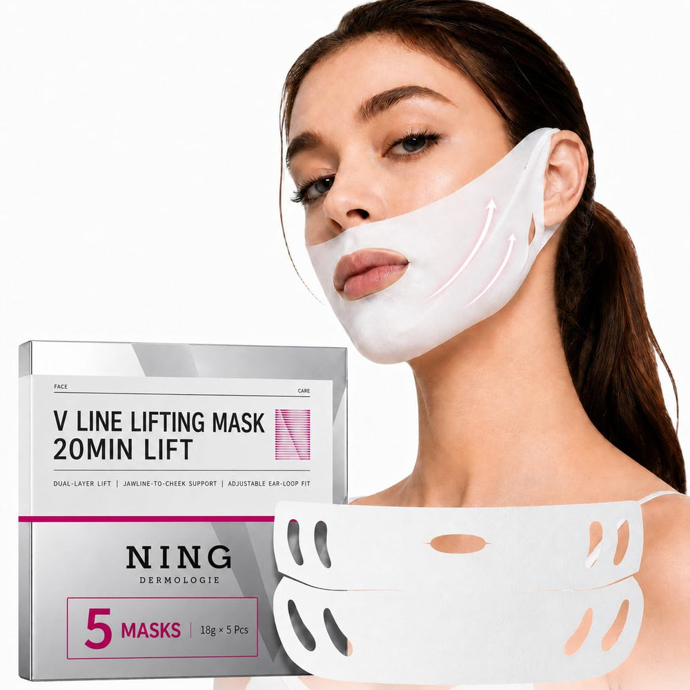 NING DERMOLOGIE front packaging showing product benefit and V-line lift