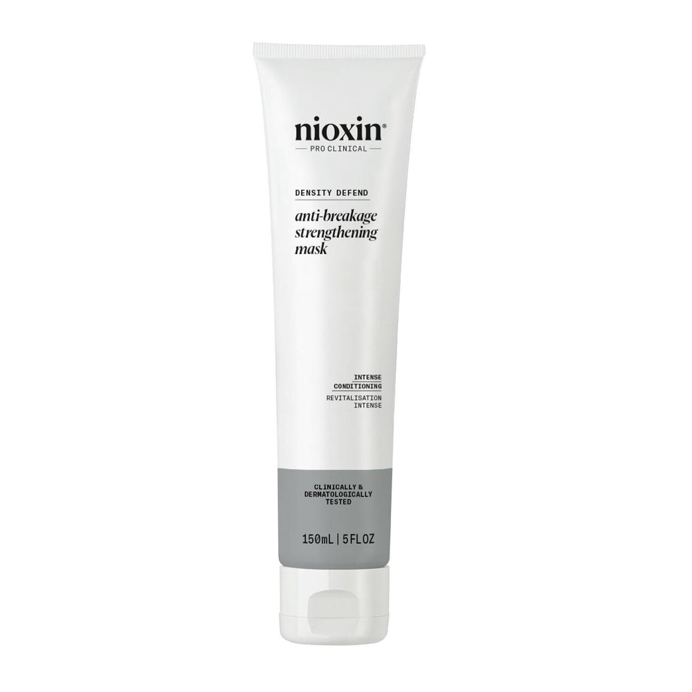 NIOXIN front jar of Density Defend mask showing packaging and immediate benefit of stronger hair