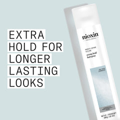 NIOXIN fine mist texture illustrating even coverage and lightweight hold
