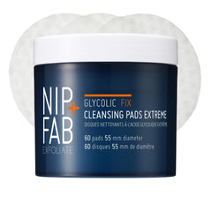 Nip+Fab tub front showing product packaging and clear benefits