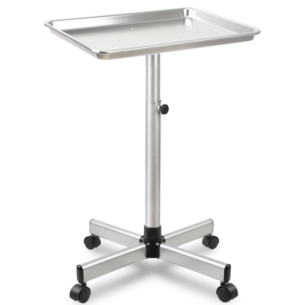 Niuadage front view of silver rolling tray showing compact design and accessibility