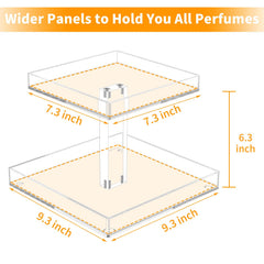 NIUBEE bottom tier holding larger bottles demonstrating space-saving and organized benefit