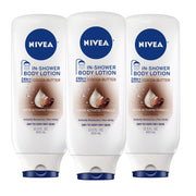 NIVEA front packaging showing three bottles and product benefits