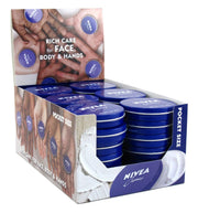 NIVEA Creme 1 oz tin front view showing compact packaging and portability benefit