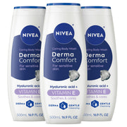 NIVEA front packaging showing bottle and gentle formula benefit