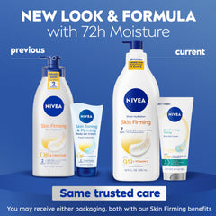 NIVEA firming gel cream tube highlighting lightweight texture benefit
