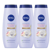 NIVEA front packaging showing white peach and jasmine scent and nourishing benefits