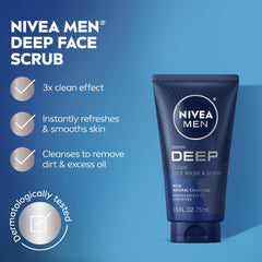 NIVEA MEN charcoal scrub texture close-up highlighting exfoliating beads