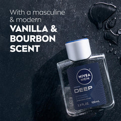 NIVEA MEN pouring aftershave close-up highlighting easy application and smooth finish