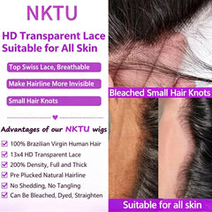 NKTU hair texture close-up showing soft deep waves and shine
