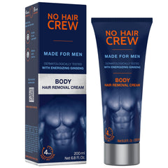 No Hair Crew front packaging showing 200ml tube and clear product benefit