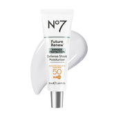 No7 front packaging showing SPF 50 and benefits