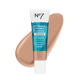 no7 product front packaging showing Cool Beige and benefits