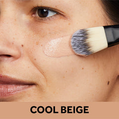 no7 foundation texture on fingertip demonstrating smooth spread