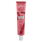 No7 front packaging showing bottle and branding, promoting visible firming