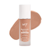 No7 front bottle showing Wheat shade and compact packaging benefit even tone