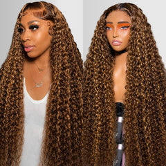 NOELLA honey blonde front view showing natural hairline and volume benefit