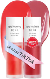 NOONI front packaging of lip oil duo showing compact travel-ready tubes and shades