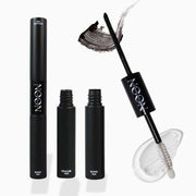 NOONLASH clear tube front view showing branding and compact packaging benefit: easy storage