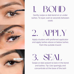 NOONLASH brush tip close-up for precise application benefit: controlled, clean lines