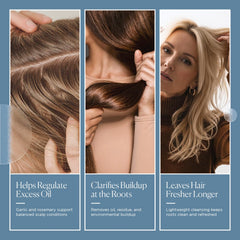 Nora Ross texture foam detail demonstrating gentle lather that lifts oil and buildup