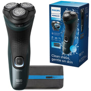 Norelco 2600 front view showing sleek dark forest green finish and compact design benefit