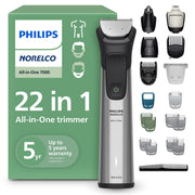 Norelco 7000 front packaging showing full kit and benefits