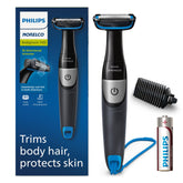 Norelco Bodygroom 1100 front view showing ergonomic grip and on-off control for easy handling