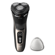 Norelco CareTouch front view ash gold showing ergonomic design and fast grip