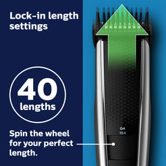 Norelco adjustment wheel for selecting precise length settings