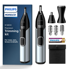 Norelco trimmer front view showing compact design and easy grip benefit