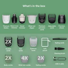 Norelco Philips 7000 precision comb closeup highlighting micro 0.2 mm adjustment