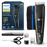 Norelco clipper 7000 front view showing controls and ergonomic shape for comfortable handling
