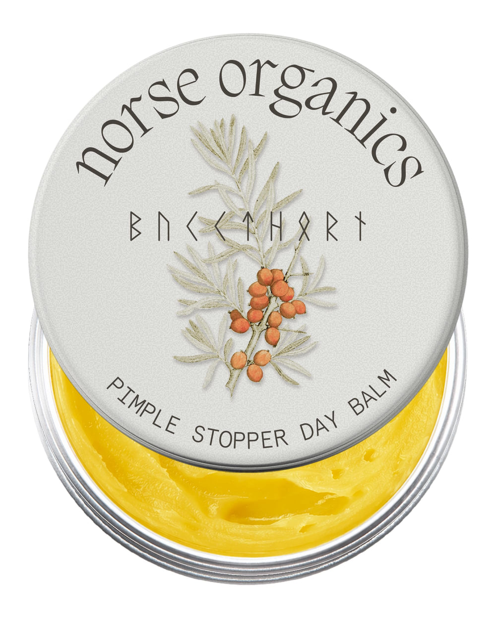 Norse Organics front packaging showing product name and benefit