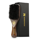 NORSEWOOD front view of brush showing bristle layout and sleek finish for polished grooming
