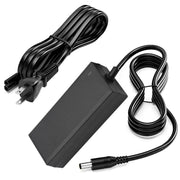 Norward charger front view showing compact power brick and label benefits