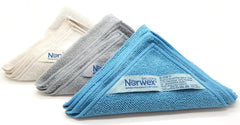 Norwex cloth inside travel bag demonstrating portability and quick-dry convenience