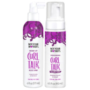 Not Your Mother's front view of root spray and foam set showing packaging and benefit