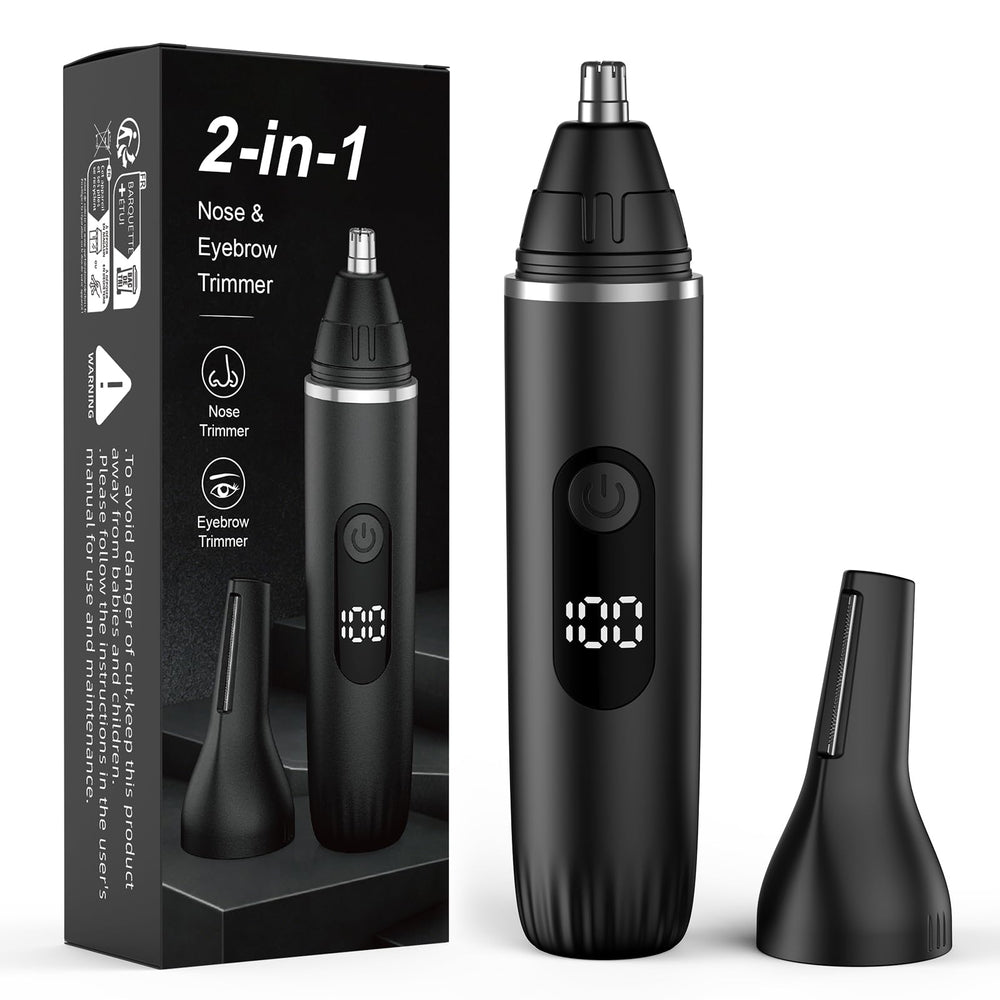 Notato front view of black trimmer showing compact design and portability benefit