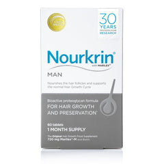 Nourkrin close-up scalp showing hair density change and promoting visible support