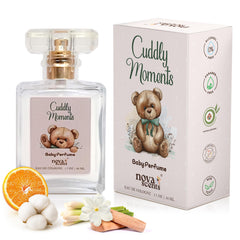 Nova Scents front packaging showing gentle baby cologne benefit: reassuring presentation