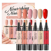 NovaCharm front packaging showing six quick dry nail pens and colors for easy selection