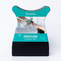 NOVAL foot rest front view showing stable posture support for pedicures
