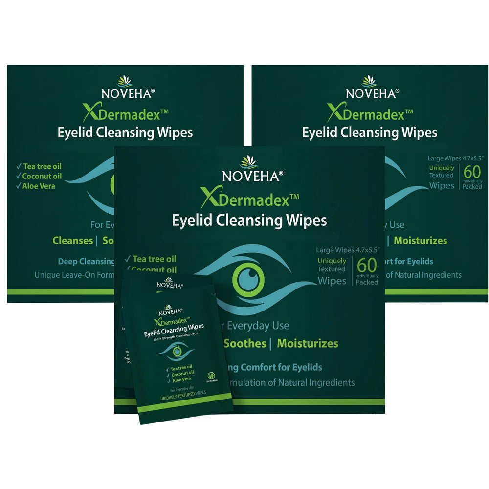 NOVEHA front box packaging showing three boxes and branding for clear supply