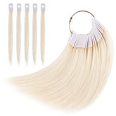 Noverlife front packaging showing 30 blonde hair swatches and organized ring for easy selection