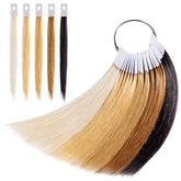 Noverlife front view of swatch ring showing 30 hair strands, ideal for consultations
