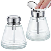 Noverlife front view glass dispenser showing tidy, refillable design benefit